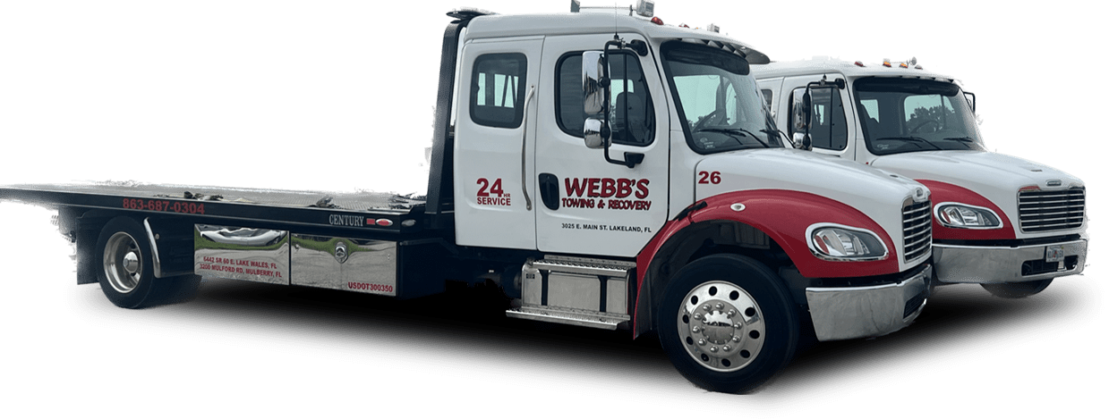 Graphic Image of Webb's towing and service truck
